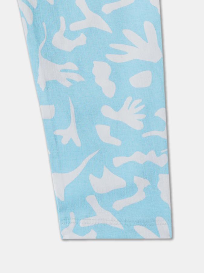 Girls Printed Ankle Length Mid-Rise Legging