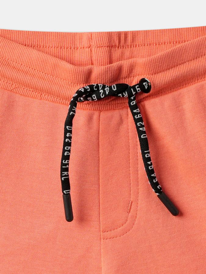 Boys Cotton Regular Fit Elastic Waist Solid Knit Shorts