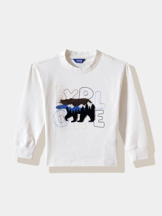 Boys Cotton Regular Fit Crew Neck Graphic T-shirt