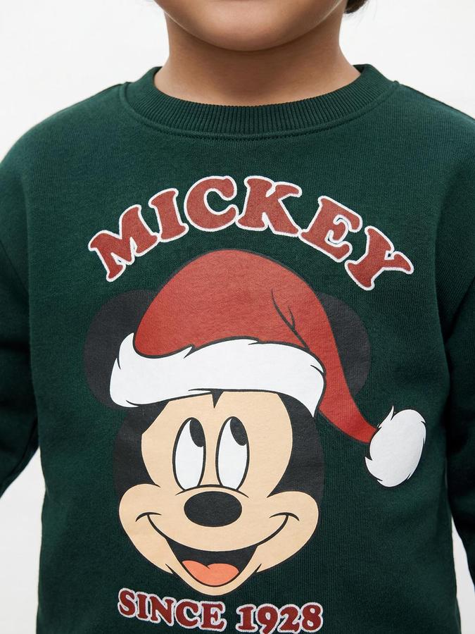 R&B Boys Green Printed Long Sleeves Round Neck Sweatshirt& Joggers Set 