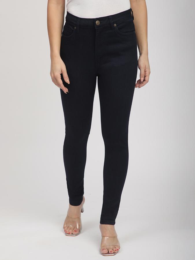 Women Stretch Denim Slim Fit High Rise Faded Jeans