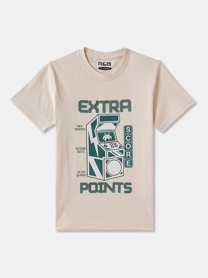Boys Printed Pure Cotton Regular T Shirt 
