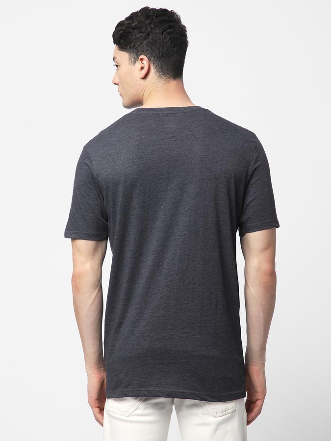 R&B MEN'S Solid T-Shirt with Crew Neck and Short Sleeves image number 2