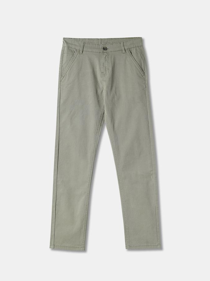 Boys Mid-Rise Straight Fit Trousers