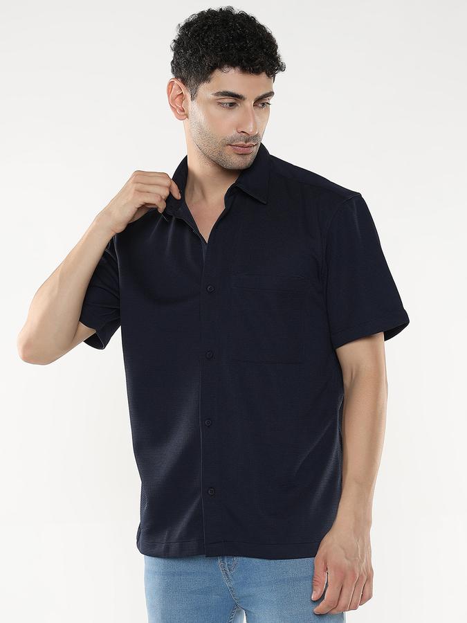 Men Self Design Casual Shirt