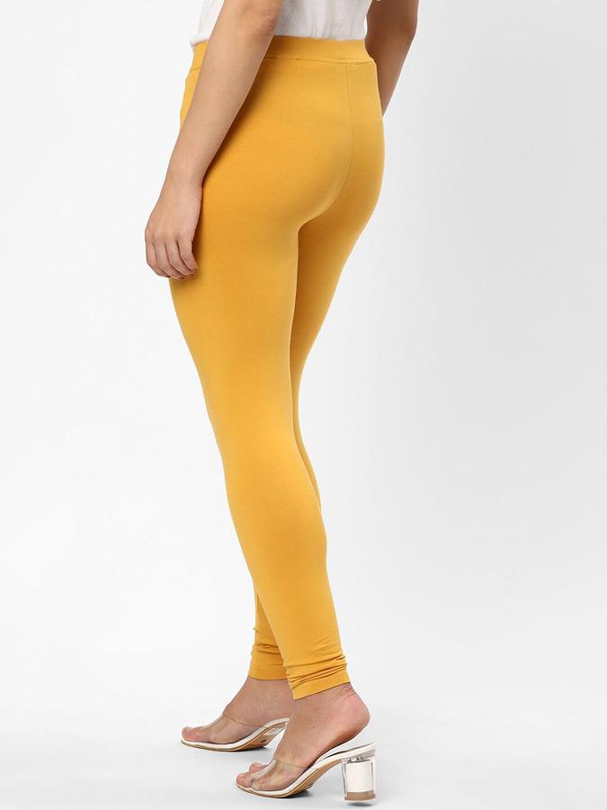 R&B Women Mustard Solid Leggings