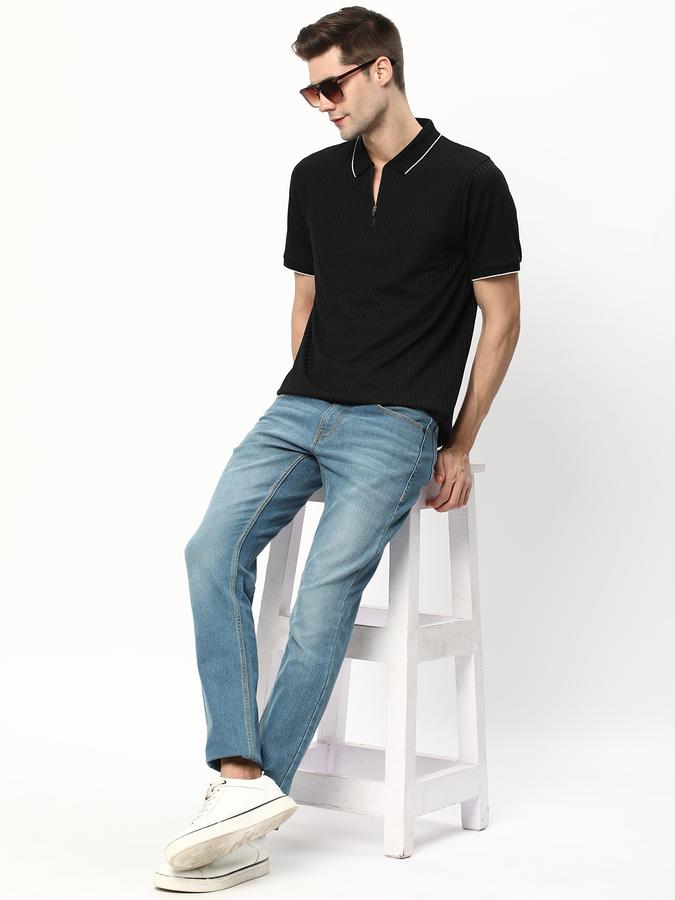 R&B Men's Fashion Polo With Zipper image number 1