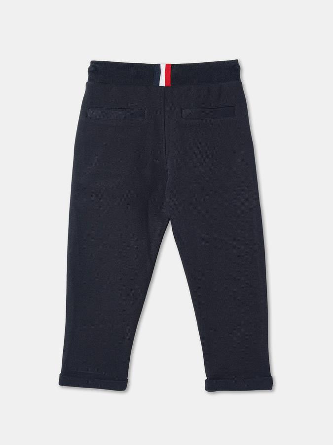 Boys Straight Track Pants with Elasticated Drawstring Waist image number 1