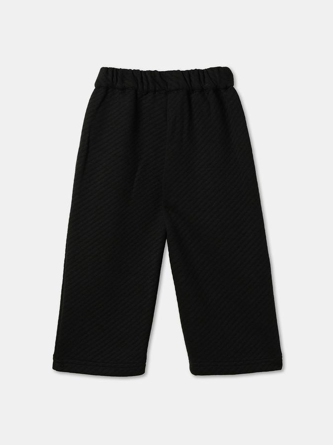 Boys Regular Fit Solid Drawstring Waist Trouser
