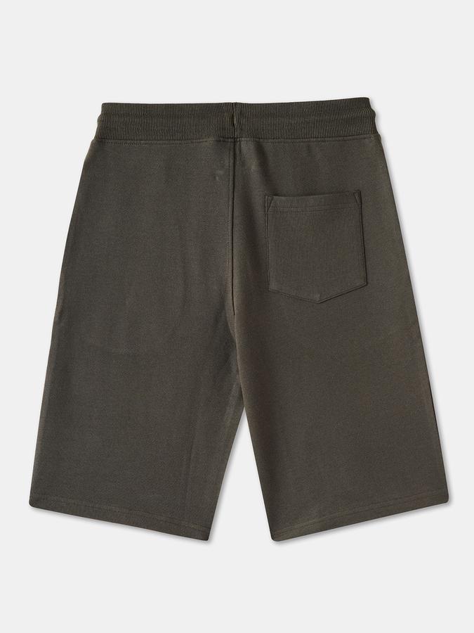 Boys Cotton Graphic Print Drawstring Waist Clean Hem Shorts