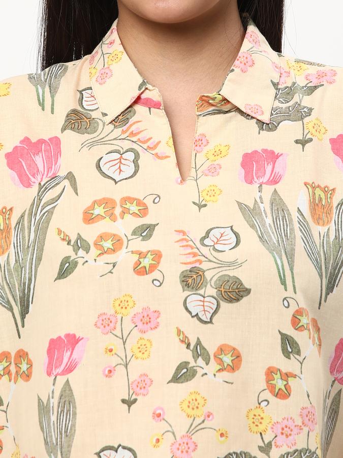 Women Polyester Blend Printed Kurta and Pants Set