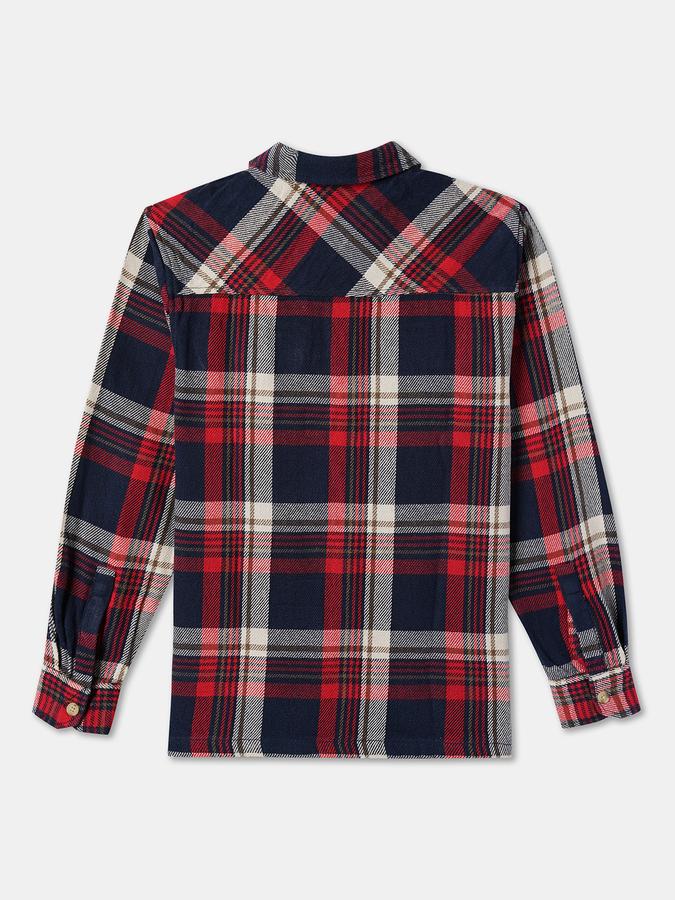 Boys Regular Fit Full Sleeve Button-Down Collar Shirt