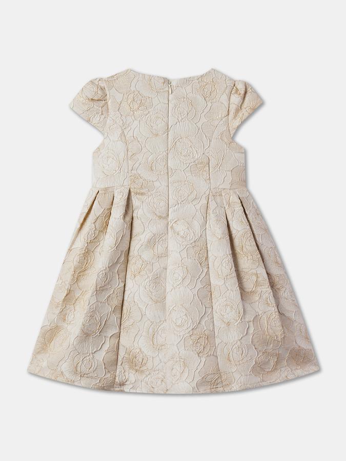 Girls Floral Print A-Line Dress image number 1