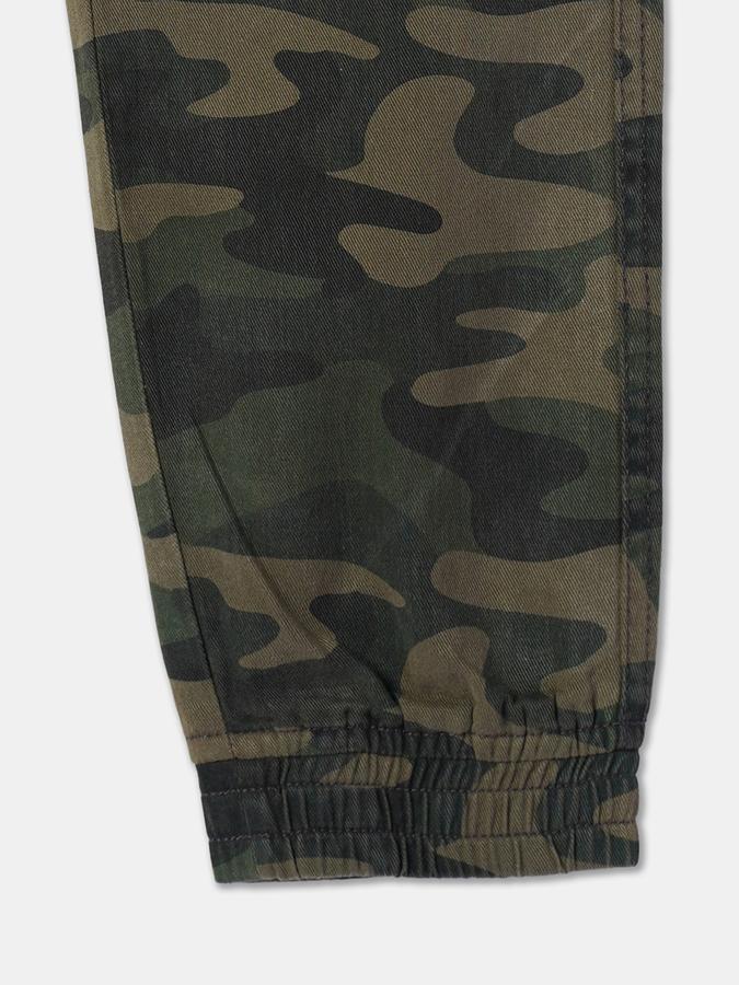 Boys Camouflage Print Relaxed Fit Cargo Jogger Pants image number 2