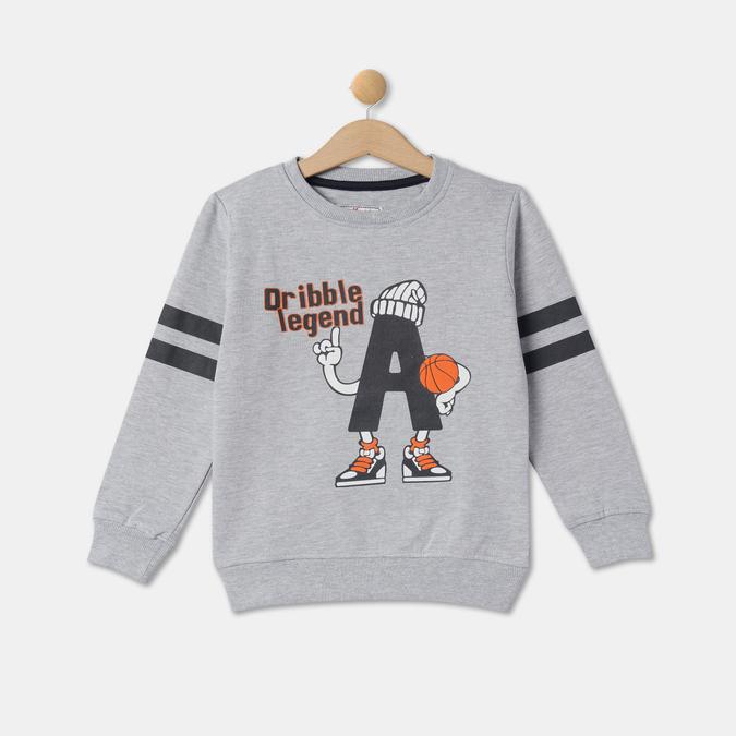 R&B Boys Grey Sweatshirts & Hoodies