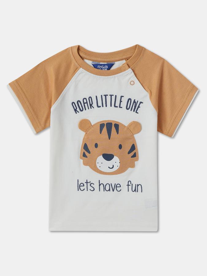 Baby Boys Graphic Print Pure Cotton Regular T Shirt 