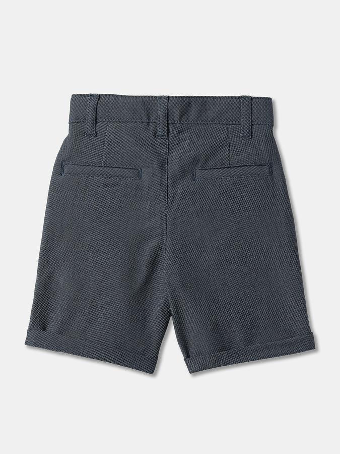 Boys Polyester Relaxed Fit Mid Waist Clean Hem Shorts