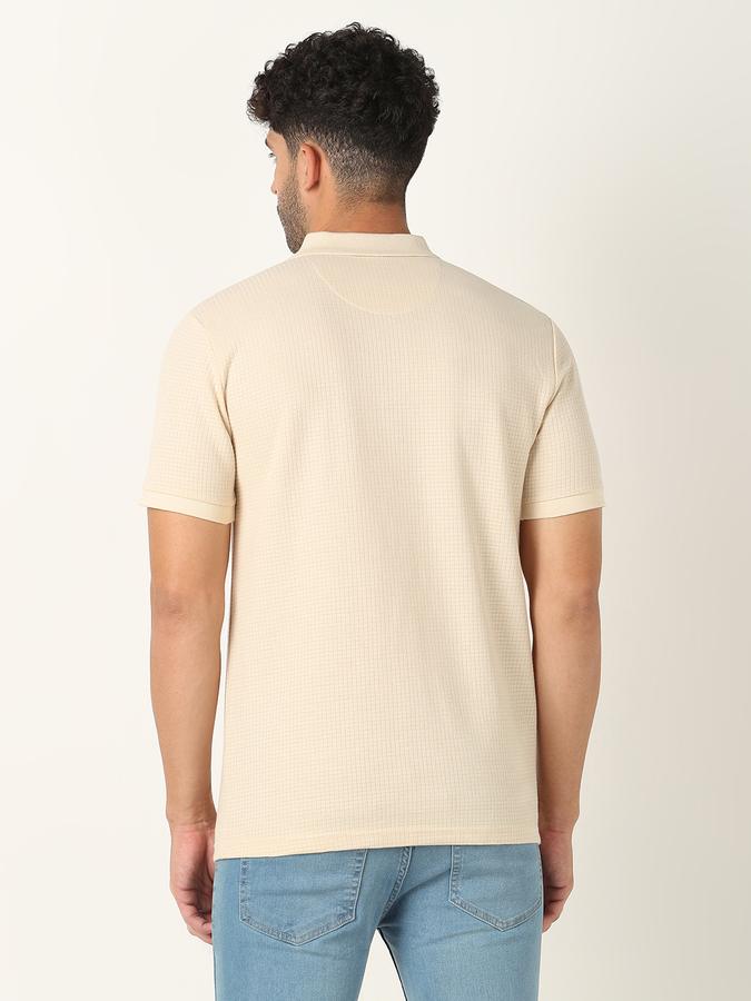 Men Checked Regular Fit Polo T-Shirt image number 3