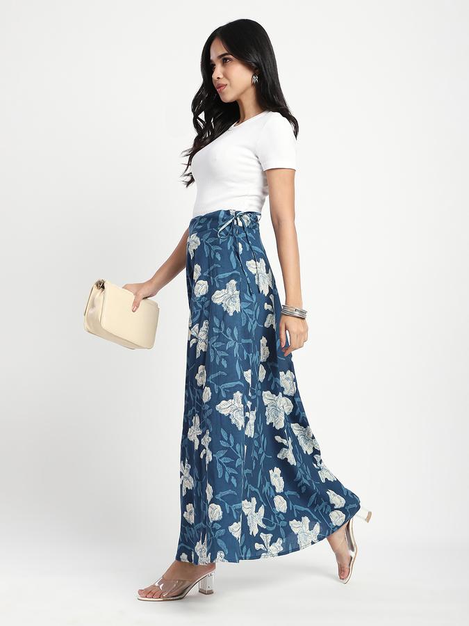 R&B Women Ethnic's Blue Printed Skirt