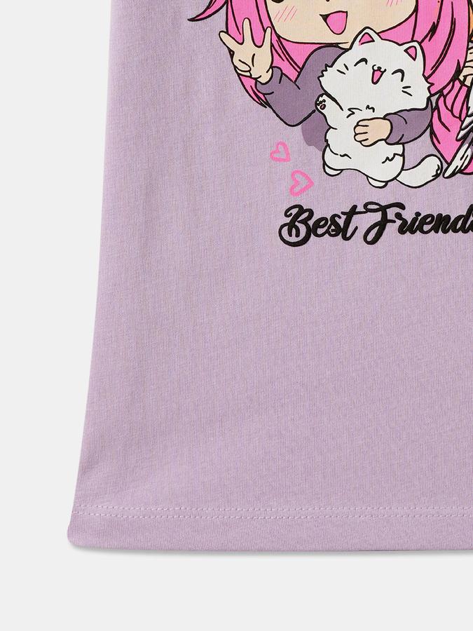 Girls Regular Fit Short Sleeve Crew Neck T-Shirt