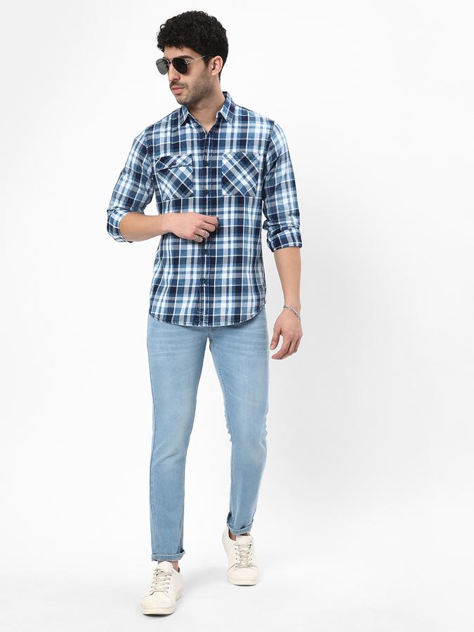 R&B Men's Denim Regular Fit Shirt image number 1