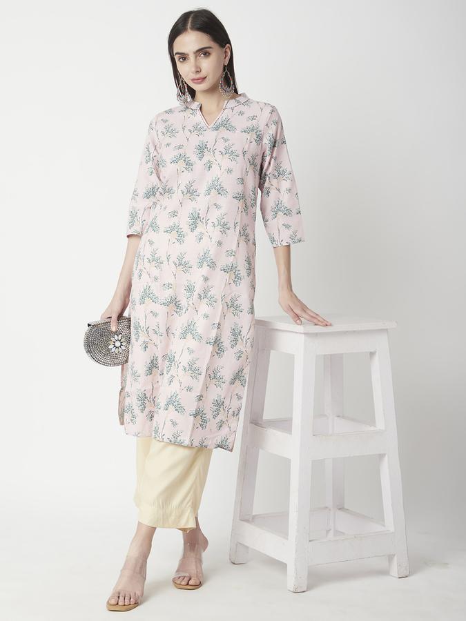 Women Floral Print A-line Kurta image number 1