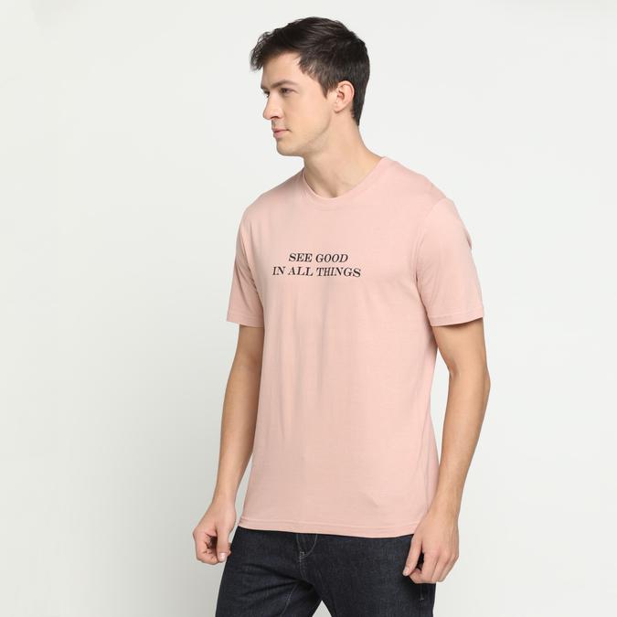 R&B Round Neck Pink T-Shirt image number 0