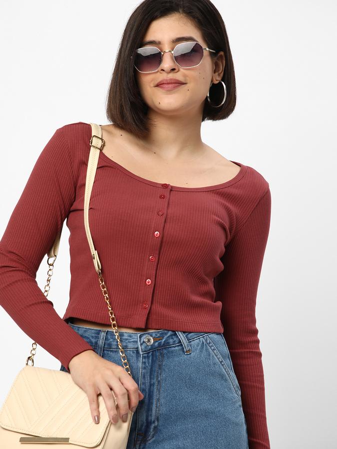 R&B Women Burgundy Tshirts