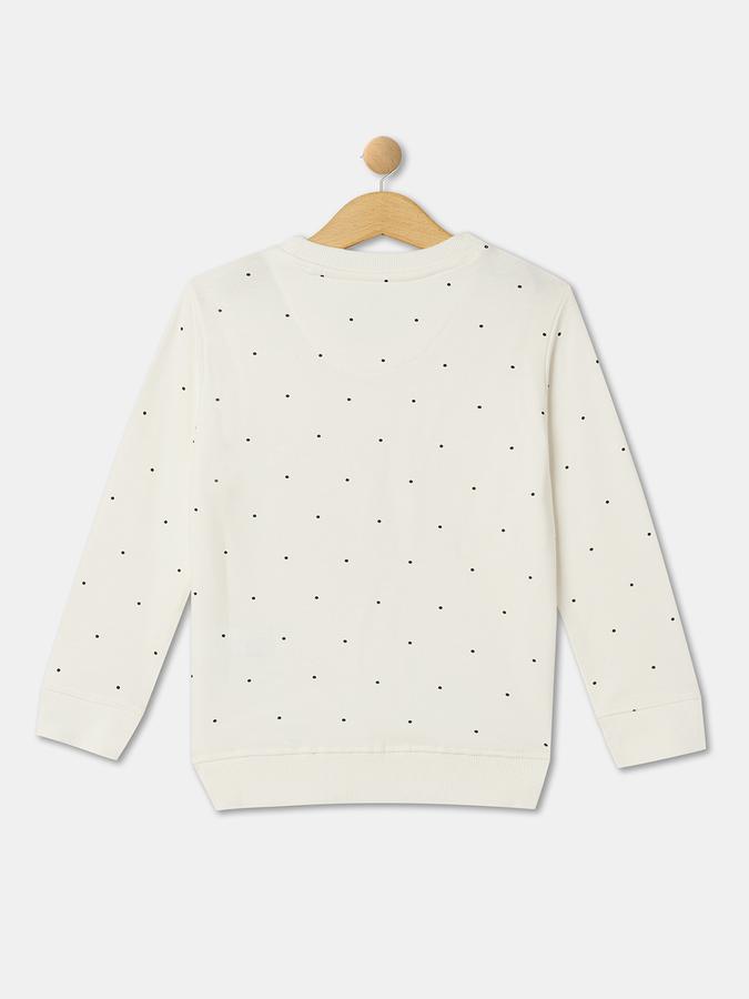 Girls Typographic Print Round-Neck Sweatshirt image number 1
