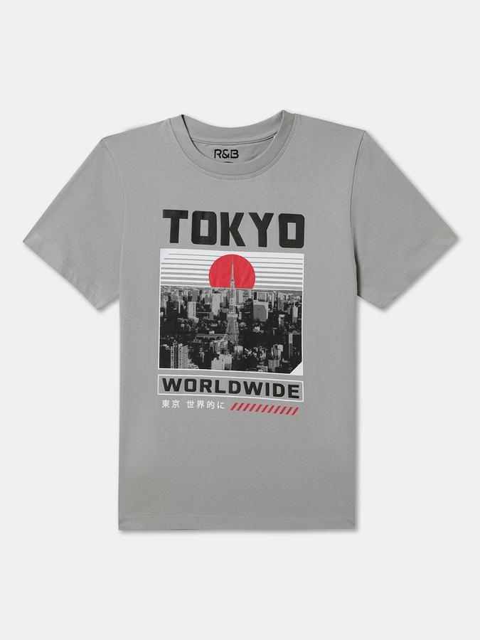 Boys Graphic Print Pure Cotton Regular T Shirt