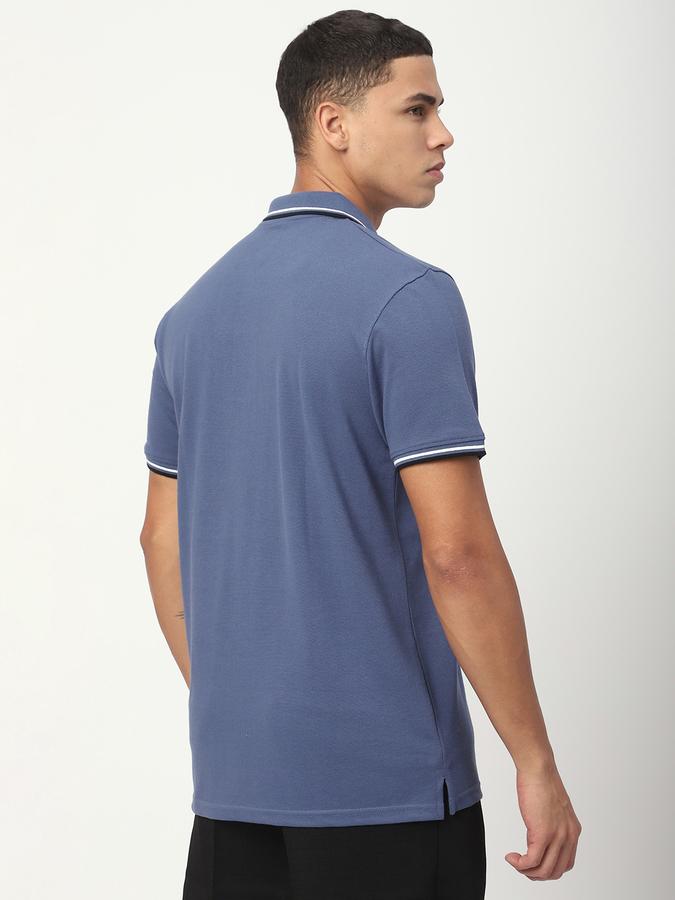 Solid Men Polo Neck T-Shirt image number 2
