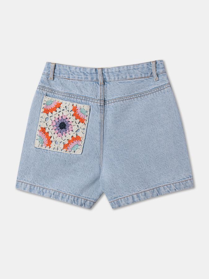 Girls Cotton Regular Fit Mid Waist Clean Hem Shorts