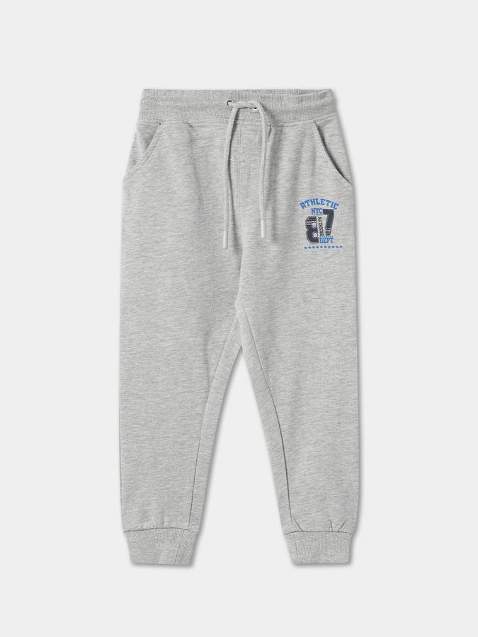 Boys Relaxed Fit Drawstring Graphic Cuffed Jogger