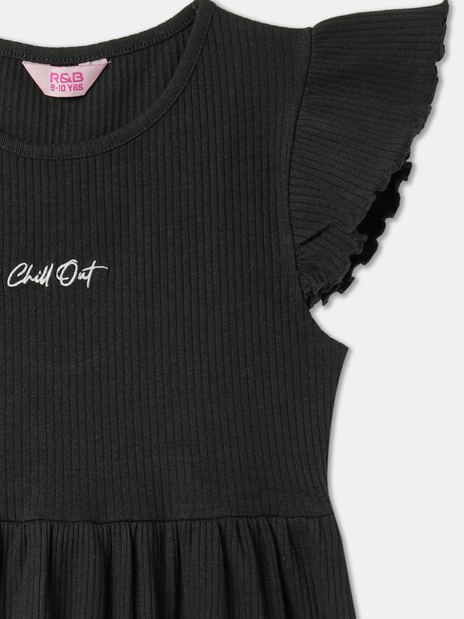Girls Ribbed A-Line Dress image number 2
