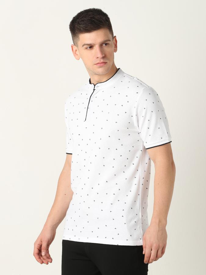 Men Geometric Print Regular Fit Polo T-Shirt image number 1