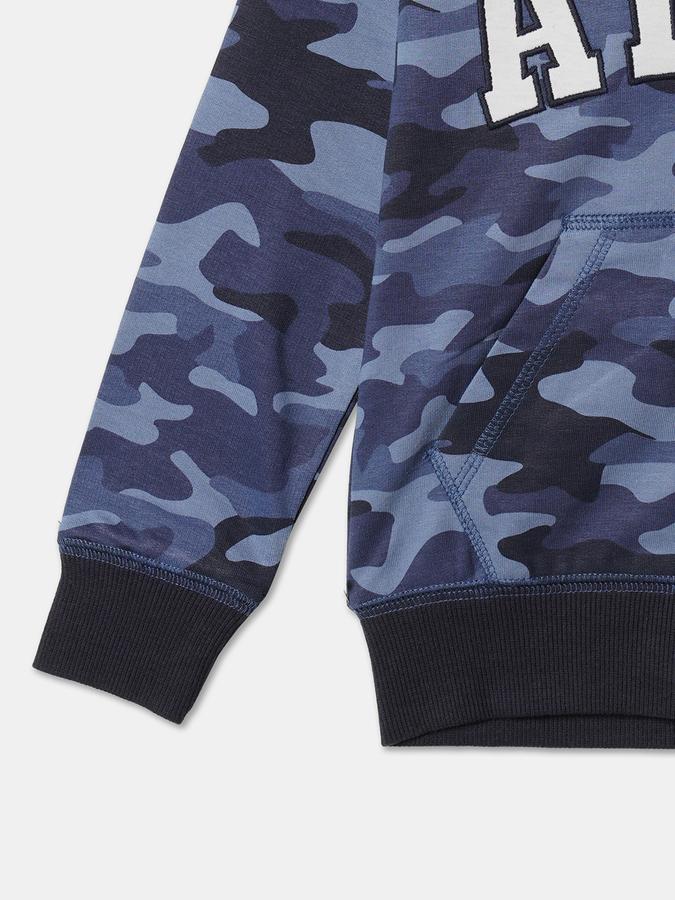 Boys Cotton Hooded Zip Up Camouflage Jacket