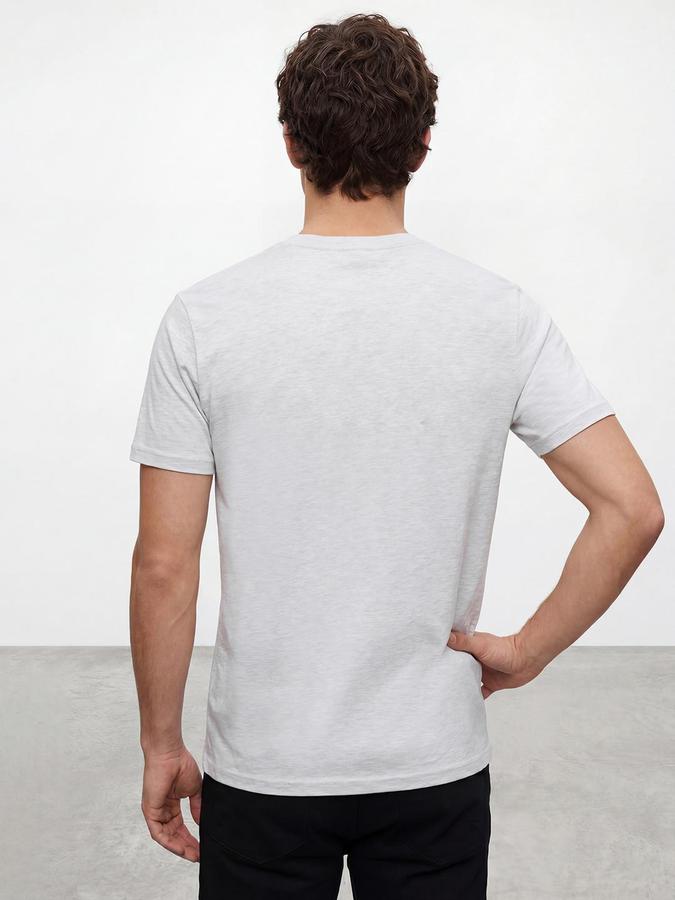 R&B Cream Men Printed Short Sleeves Tshirt