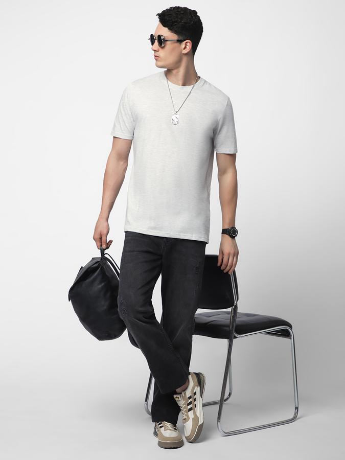 R&B MEN'S Solid T-Shirt with Crew Neck and Short Sleeves image number 1