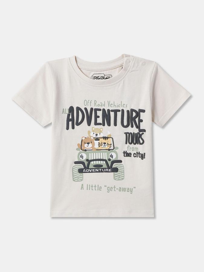 Baby Boys Graphic Print Pure Cotton Regular T Shirt image number 3