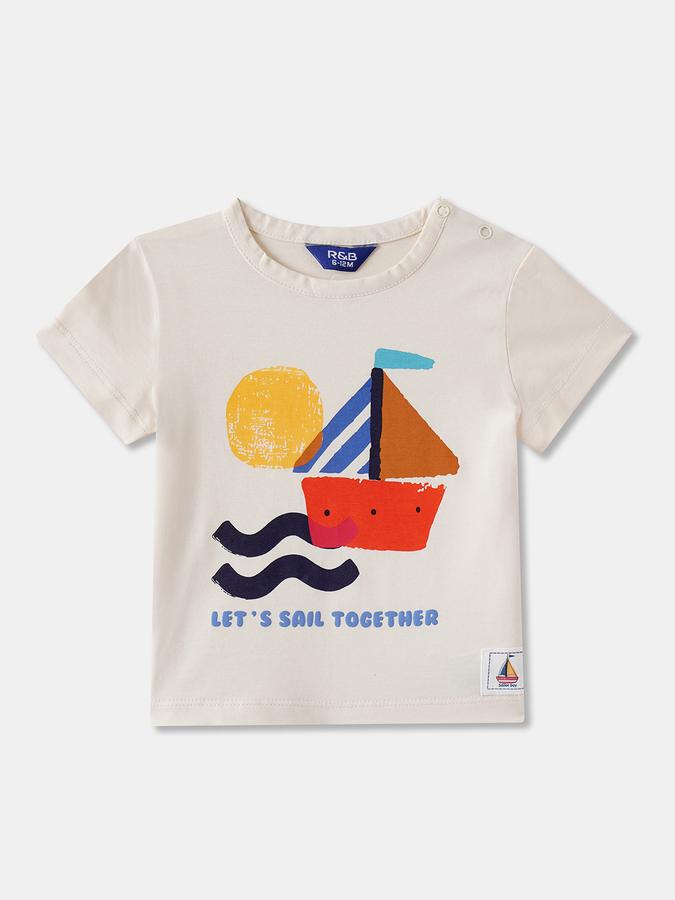 R&B Boys SHORT SLEEVE Printed TOP & BOTTOM SETS image number 2