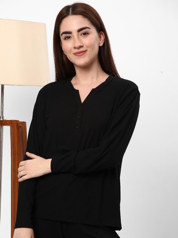 R&B Women Black SLEEPSHIRT