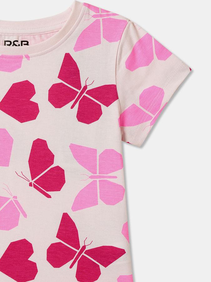 Girls Regular Fit Short Sleeve Crew Neck T-Shirt