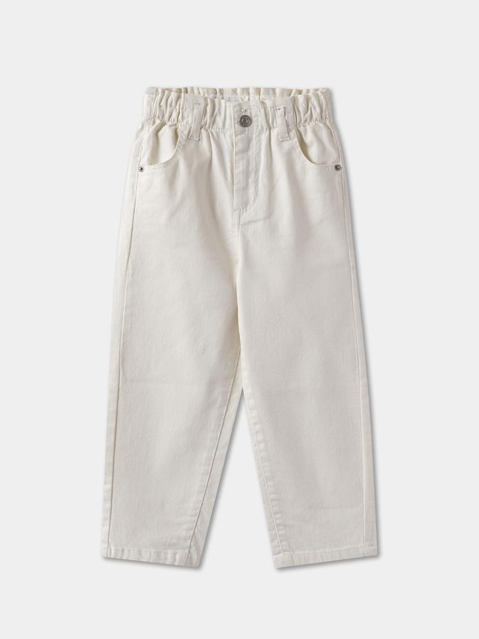 Boys Regular Fit Solid Elastic Waist Trouser