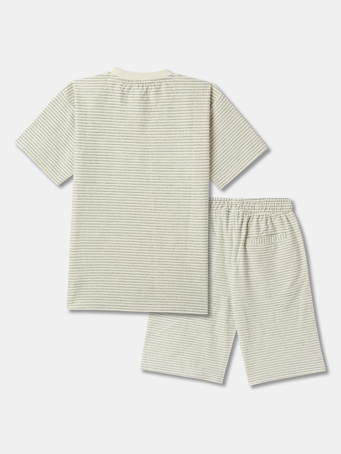 Boys Striped T-Shirt & Shorts Set image number 1