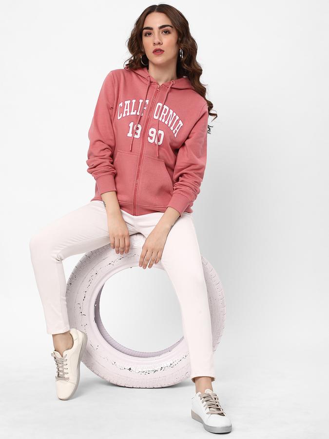 Women Typographic Print Hoodie image number 1