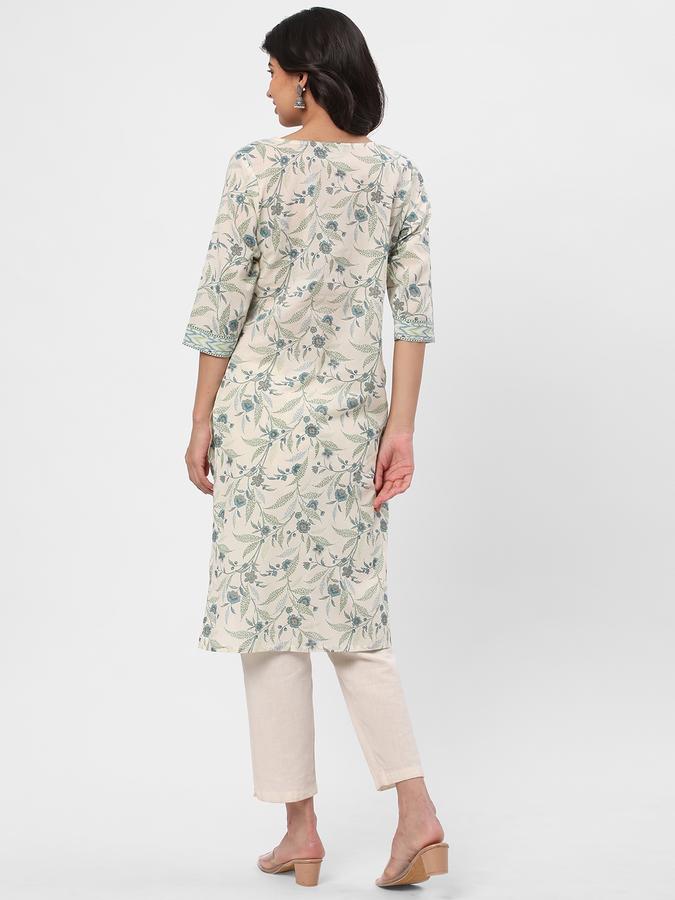 Women Floral Printed Straight Kurta image number 2