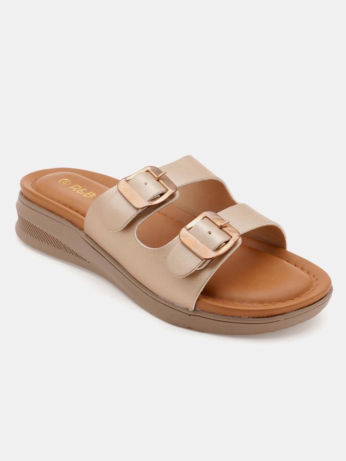 Women Solid Flat Sandals image number 2