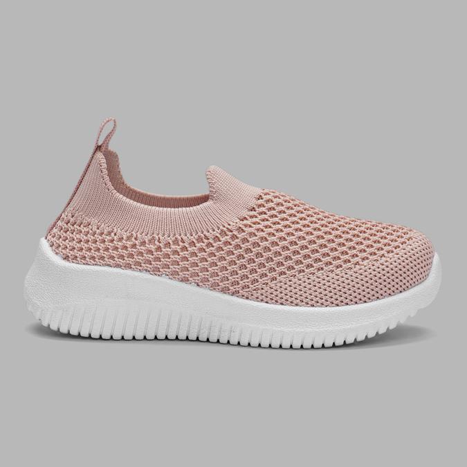 R&B Girl's Pink Knitted Slip-ons image number 1