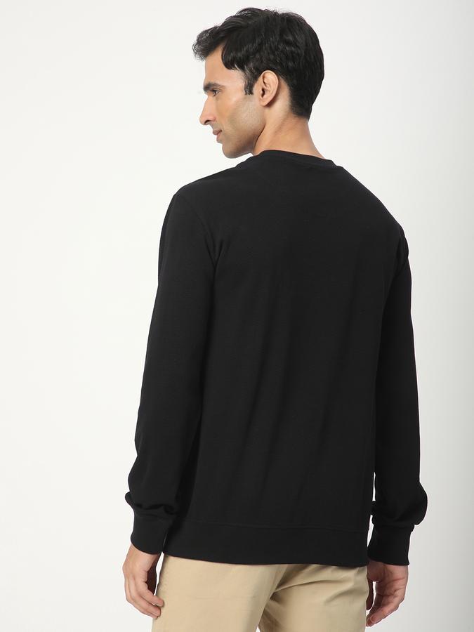 Men Cotton Regular Fit Crew Neck Graphic Sweatshirt