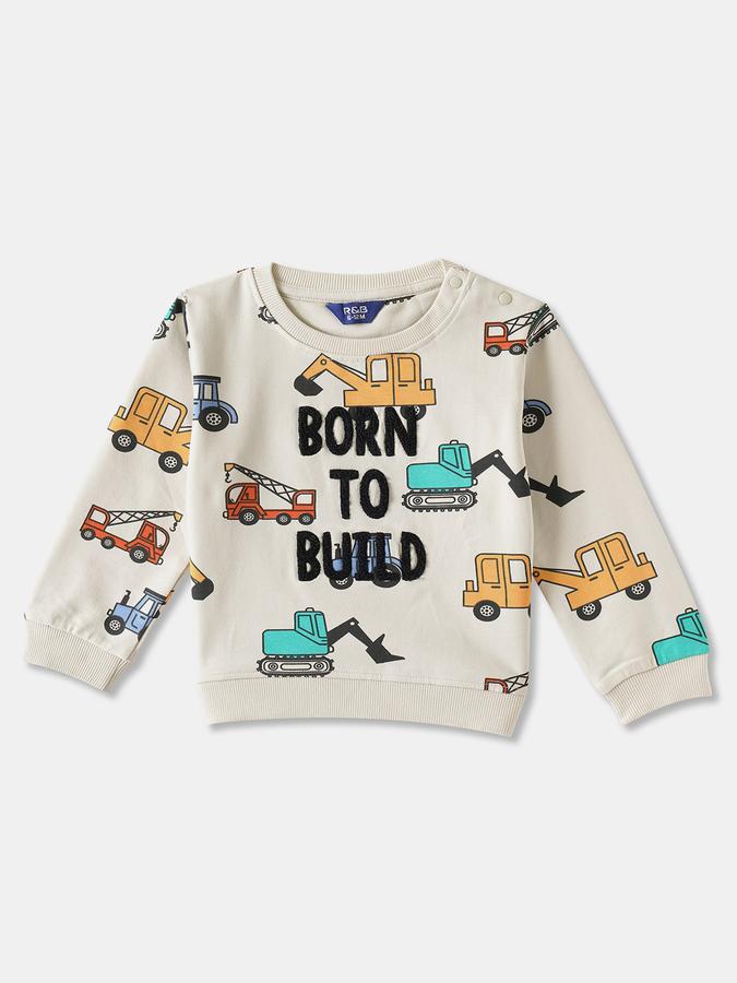 R&B Boys' Ivory Printed Co-ord Set